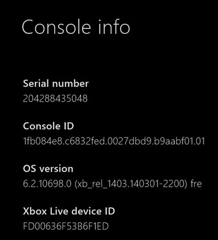 xbox 360 serial number location